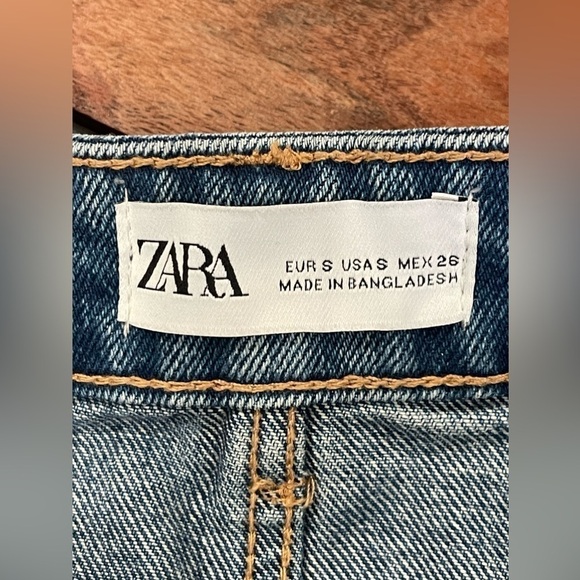 Zara Women's Blue and Silver Skirt size 26 - Picture 3 of 7